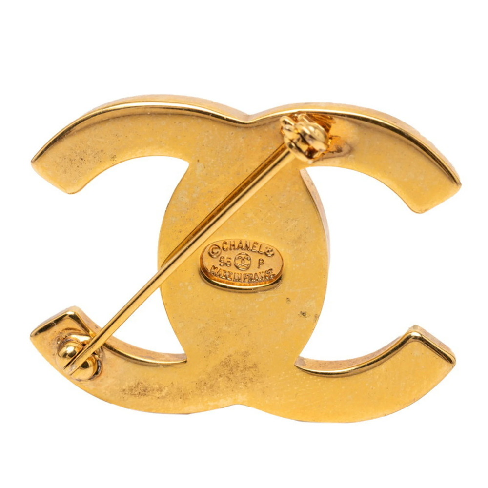 CHANEL Authentic Gold Logo Brooch - Picture 3 of 3